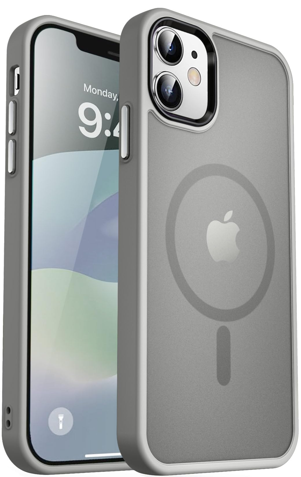 MOCCA Strong Magnetic for iPhone 12 Case/iPhone 12 Pro Case, [Compatible with Magsafe][Mil-Grade Drop Protection] Slim Shockproof Translucent Protective Phone Case for iPhone 12/12 Pro, Titanium Gray