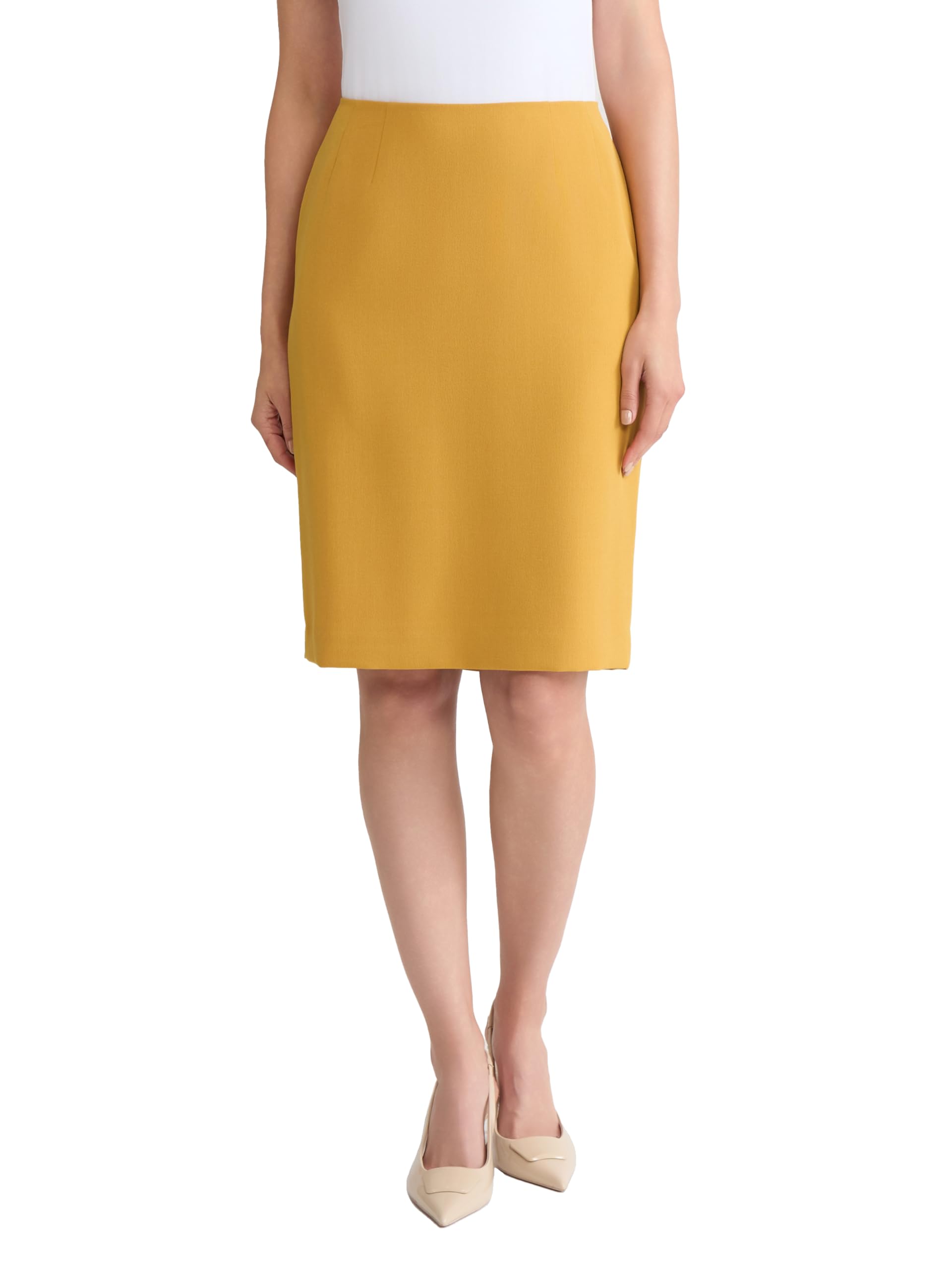 Kasper Womens Stretch Crepe Slim Skirt