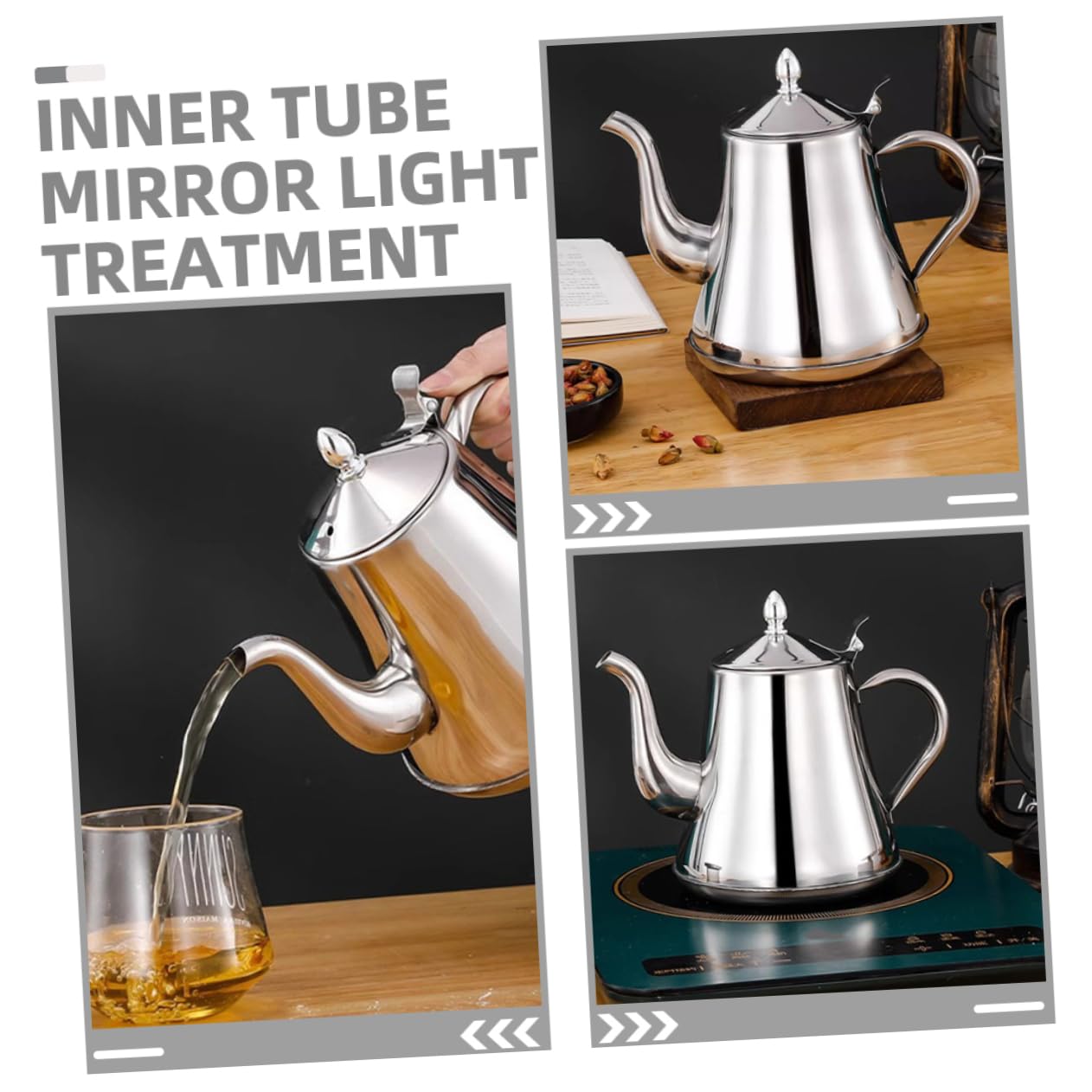 CONGARTENO Kettle Stainless Steel Stainless Steel Coffee Pot Metal Coffee Pot Coffee Brewing Kettle