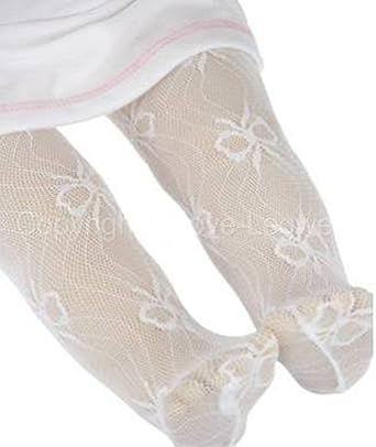 Childrens ivory wedding tights Clearance