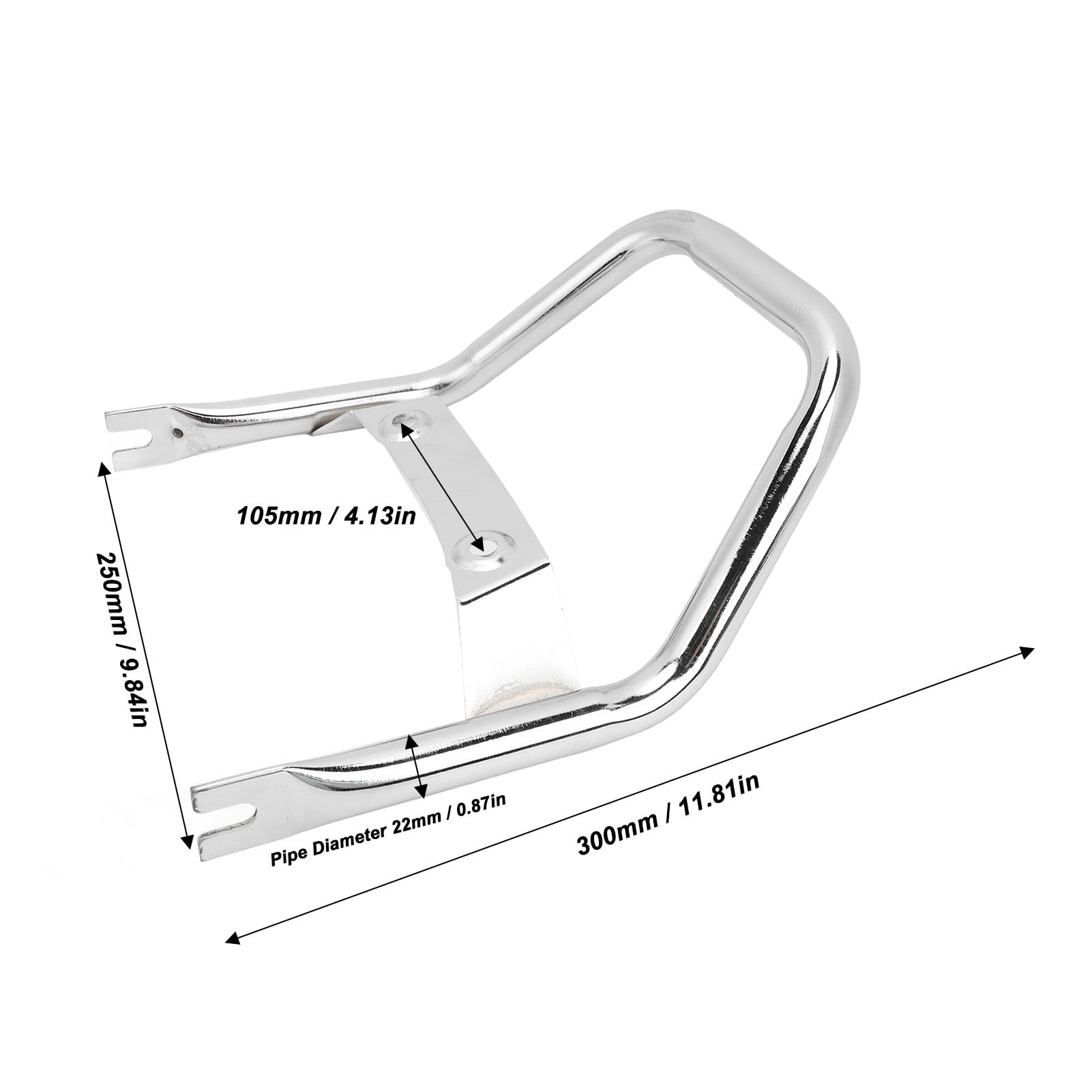 Generic Motorrad-Beifahrergriff für Monkey 125 2018–2023, Eisen, Silber, VEHICLE_RAIL, Sicheres Fahrerlebnis