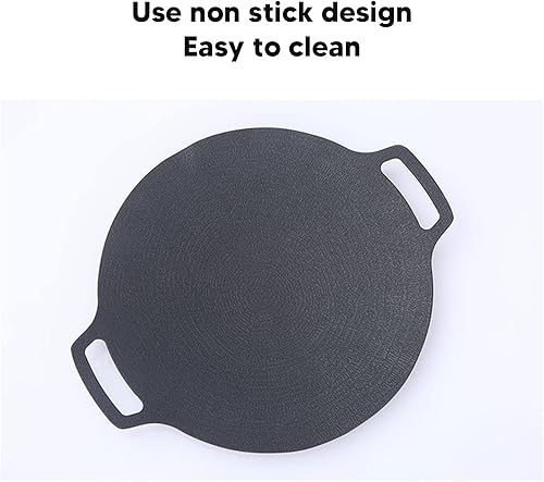 Miniatura 7 de Alomejor Parrilla de barbacoa coreana, parrilla antiadherente, doble mango, revestimiento de 6 capas, plancha multifuncional para estufas domésticas