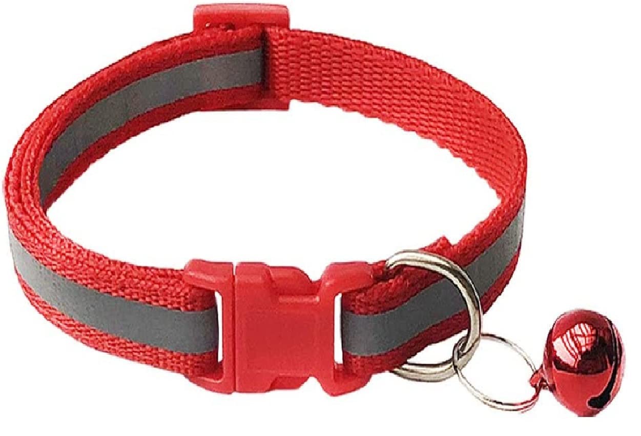 RvPaws Reflective Safe Pets Collar with Bells Adjustable Length Puppy Collar Reflected Sot Nylon Collar for Small Dog, Puppy and Cat (15 MM, Small Size) (Red) (B0BR99BK6F) Amazon Price History, Amazon Price Tracker