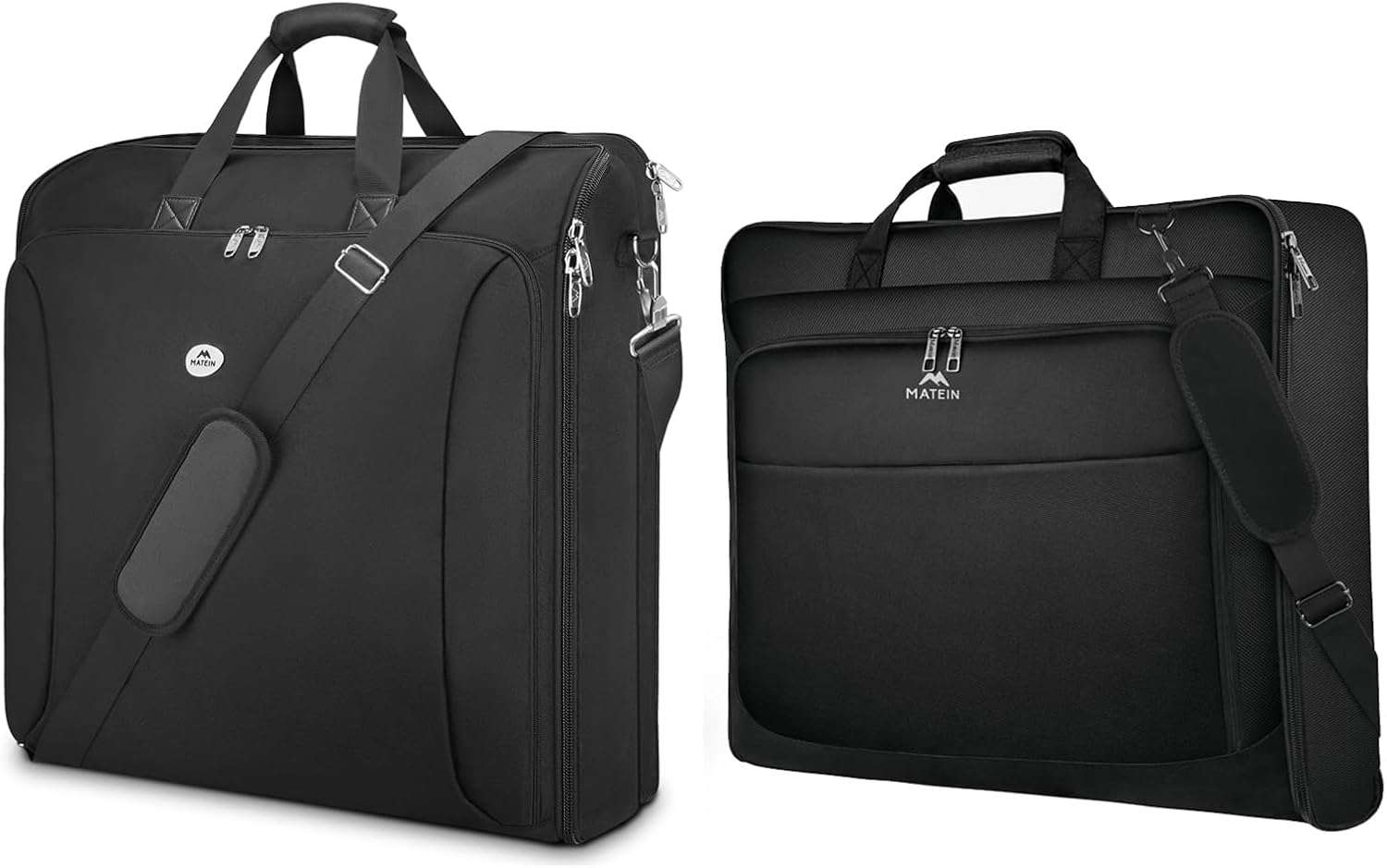 MATEIN Garment Bags for Travel, Large Double Layer Suit Bags with Shoulder Strap for