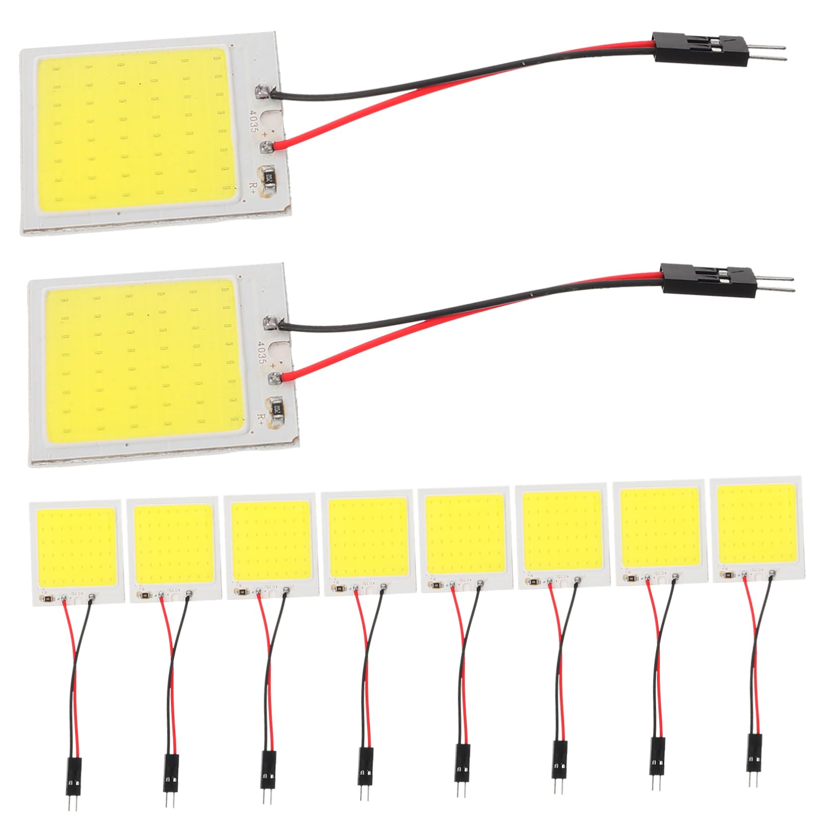 Alipis Luz Led De Panel Para Coche De Luz Interior De Lectura Con Led Iluminación De Techo Y Cúpula Instalación Y Duradera Para Vehículos Y Automóviles 10 Piezas*4