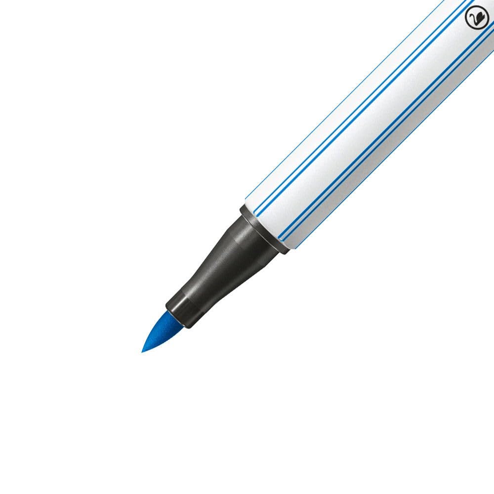 STABILO Pen 68 brush ARTY - Premium Keçeli Kalem - 12'li Paket - Çeşitli Renkler