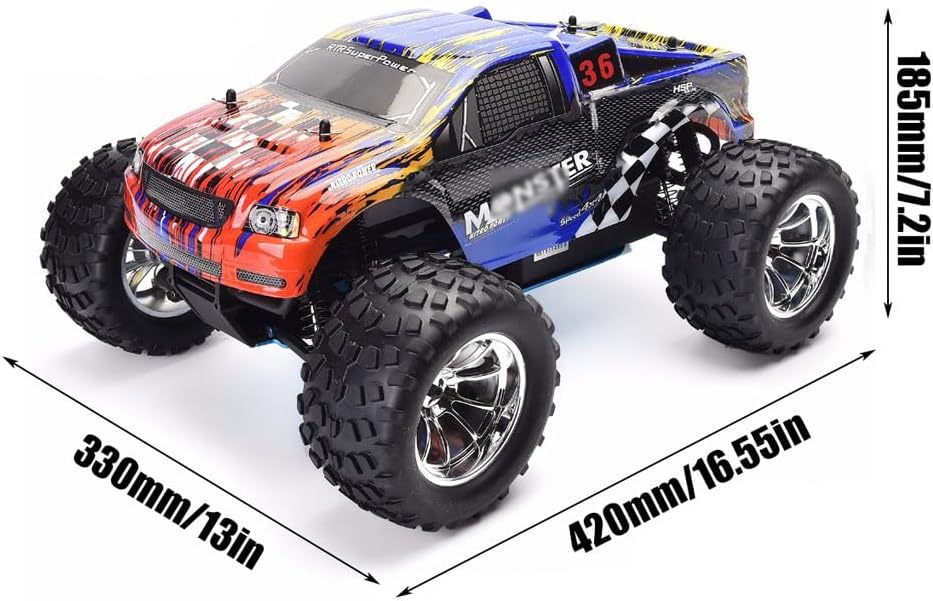1/10 Nitro RC Truck for Adult RTR 80KM/H Fast Nitro Gas Power Car High Speed Off Road Climbing Vehicle Gas-Engine 4WD Remote Control Truck Hobby Racing, Oil-Powered Short Course Rally Crawler