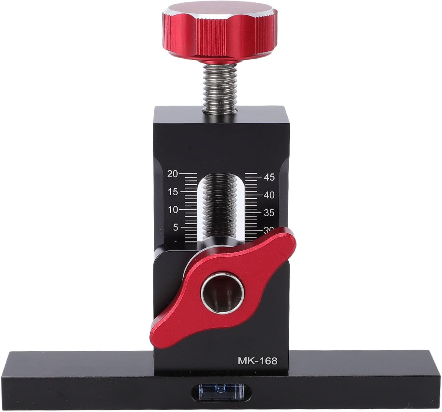 YWBL-WH Cabinet Door Mounting Jig, Aluminum Alloy Adjustable Length Aid Positioner with Extended Auxiliary Crossbar and Non Slip Pads