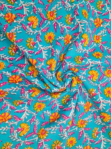 Image of VEENA HANDICRAFT Pure Cotton Jaipuri Sanganeri Print Salwar Suit With Dupatta set