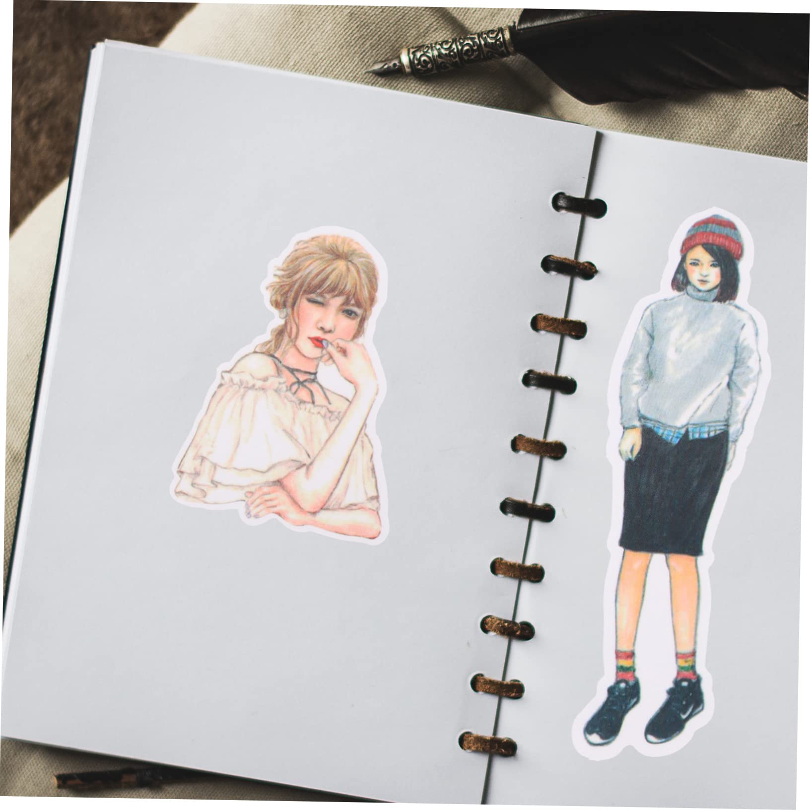 1080piezas Stickers De Scrapbooking De Personajes Pegatinas Decorativas Para Diario Material De Manualidades y Journaling Accesorios Aesthetic Para Álbumes y Calendarios