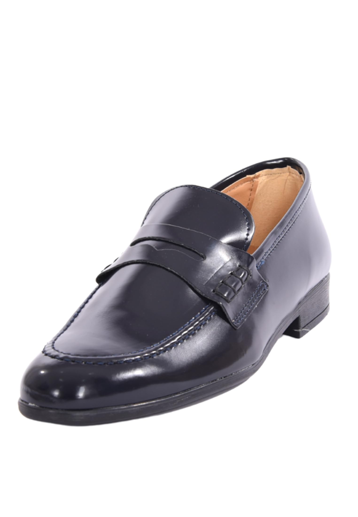 Mocassini Uomo Eleganti Lucidi Made in Italy Artigianale in Pelle Sintetica Suola in Gomma Antiscivolo Scarpe Classiche Verniciate