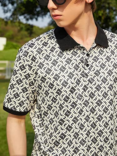 GRECIILOOKS T-Shirts for Men| Mens Polo Neck T-Shirt| Checkered Polo Neck T-Shirt | Half Sleeves Casual T-Shirt for Men| Sumner Wear Men T-Shirt| Outdoor Wear| Beach Wear