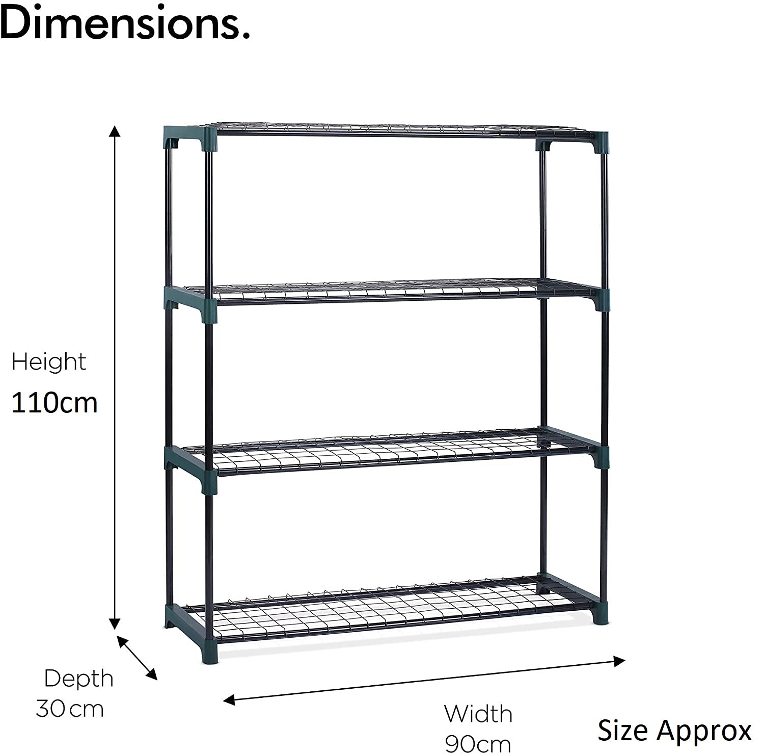 Buy NIGMA 4 Tier Steel Greenhouse Staging Unit Storage Racking Shelving