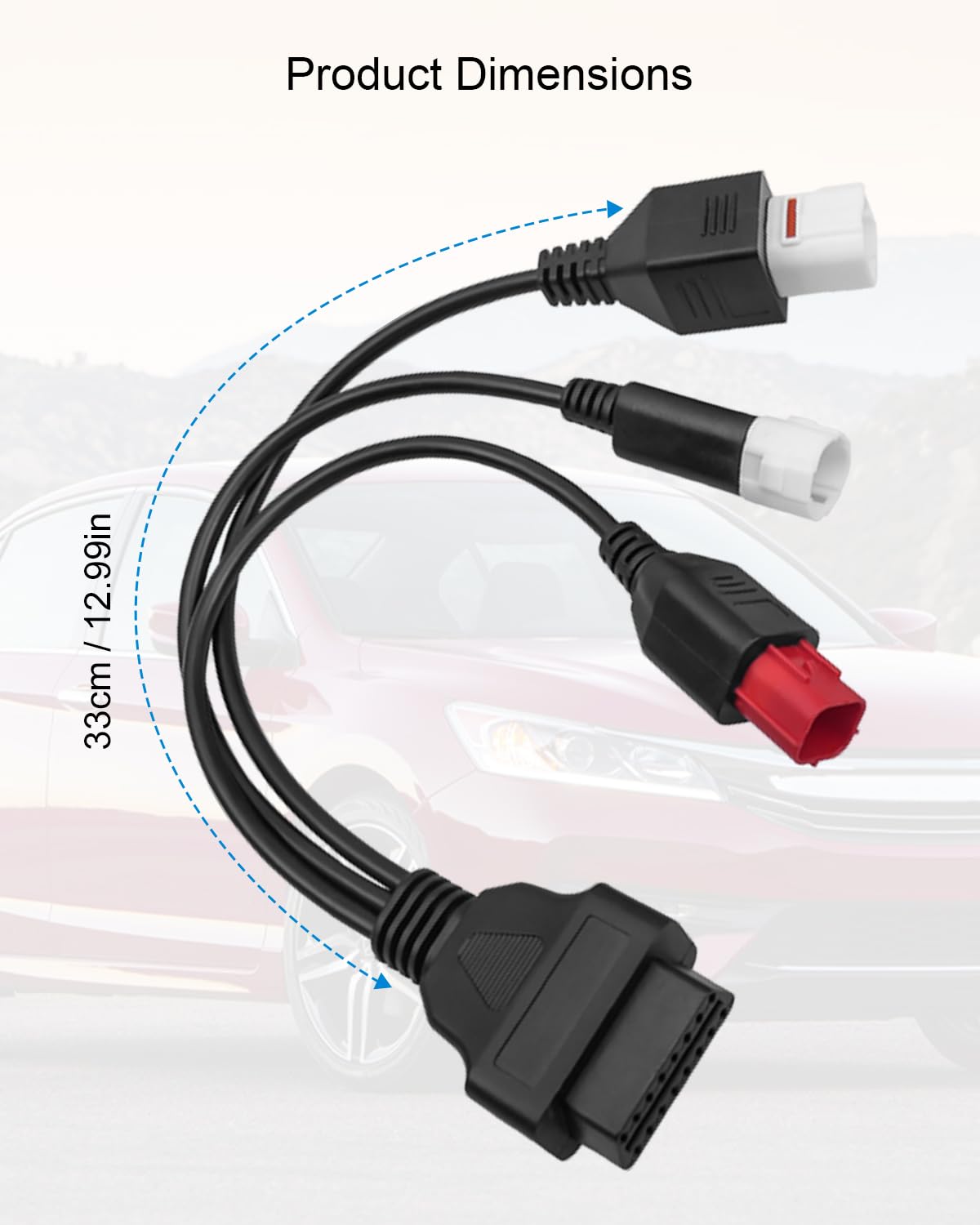 Kabel diagnostyczny OBD2 pasuje do motocykla Yamaha Kline Euro5 16-pinowy na 3-pinowy 4-pinowy 6-pinowy OBD2 3 w 1 adapter diagnostyczny