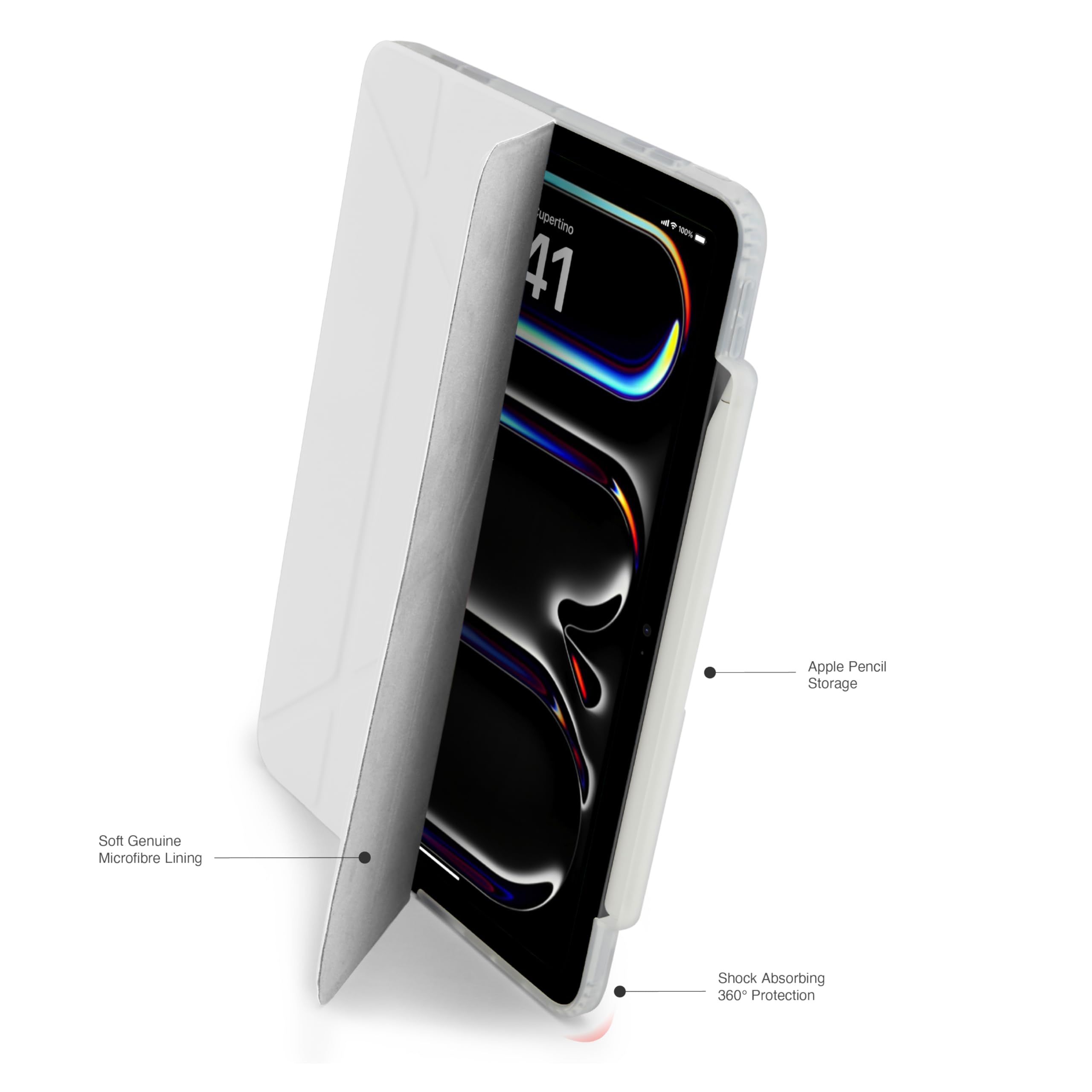 "Pipetto Origami No3 OriginalCase iPad Pro 13"" M4 (2024) White"