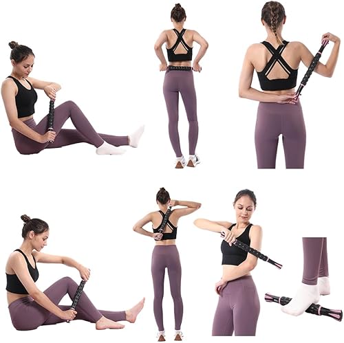 Miniatura 8 de Barra de rodillo muscular para atletas, masajeador de fascia, tejido profundo y masajeador de rodillos para alivio del dolor miofascial, herramienta
