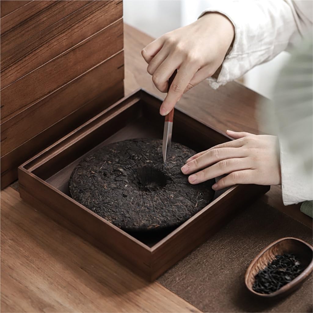 Tarros de Té Las latas de almacenamiento de té a granel se pueden apilar y combinar libremente con cajas de té Retro de madera maciza for almacenamiento de pasteles y té Recipientes para Guardar Té co