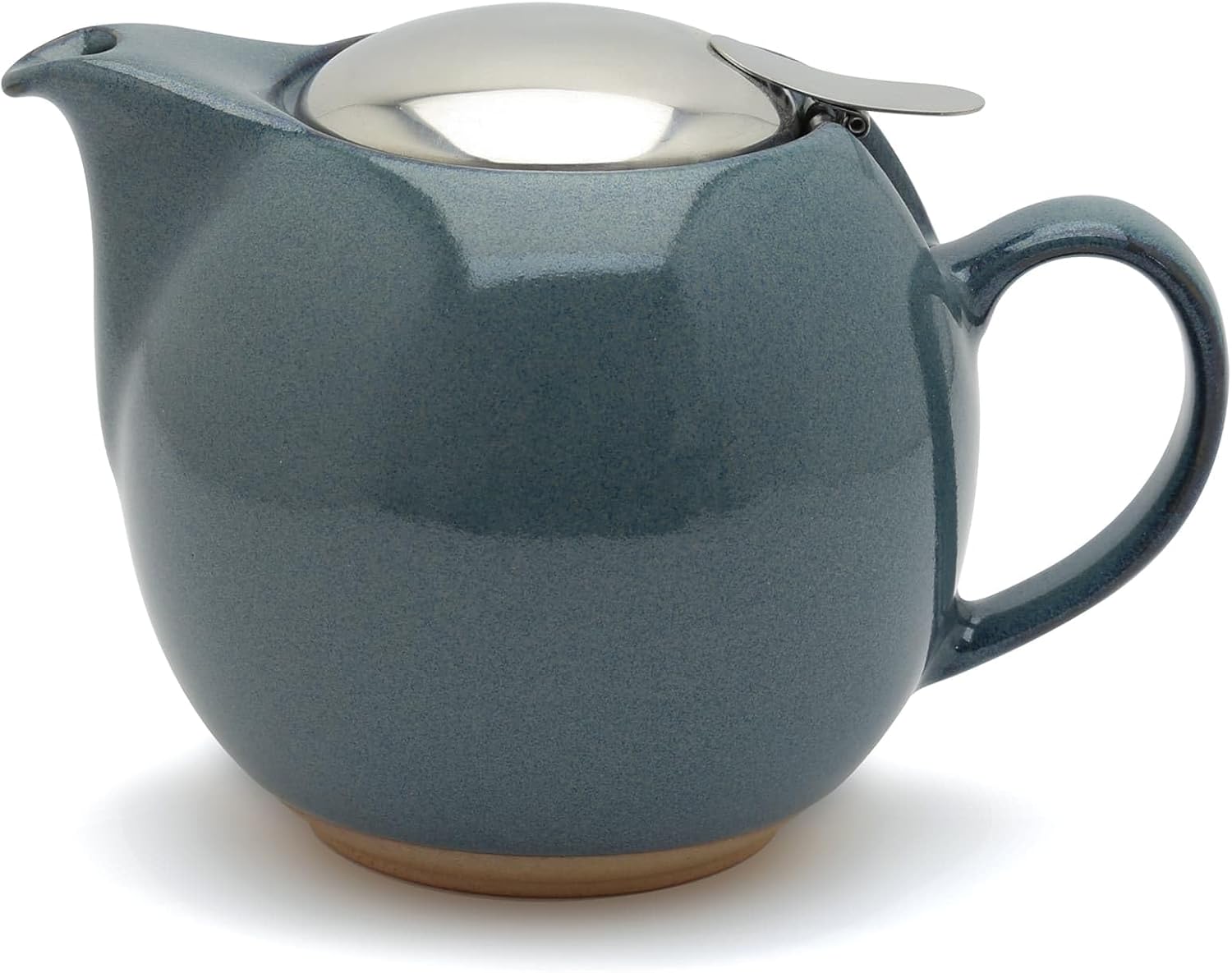 Zero Japan Bee House Round Teapot - Ceramic Teapot with Removable Lid & Stainless Steel Infuser for Loose Tea - Tea Pot for Two - Stone Gray (24 oz)
