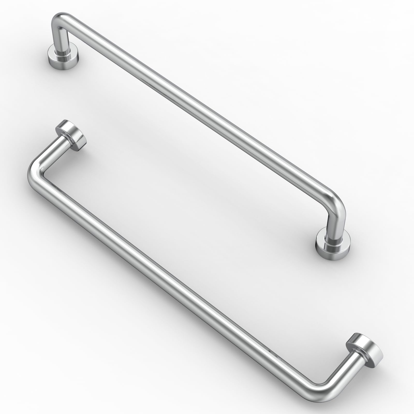 FURNIWARE Paquete de 10 manijas de gabinete de 160 mm con agujero central cromado para puerta de cocina, tiradores de cajones, tiradores de puerta de armario de cocina
