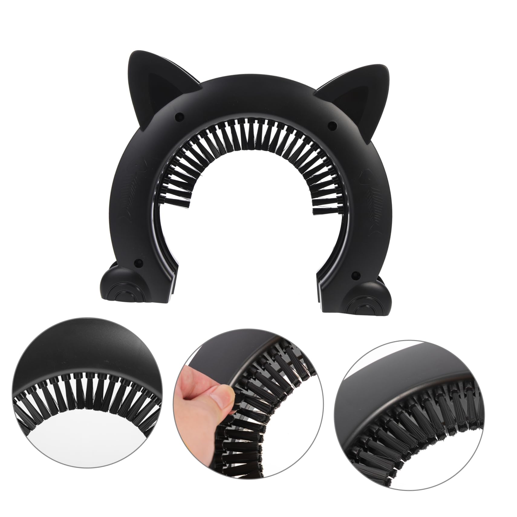 COLLBATH Plastic Cat Door Pet Two-Way Door Opening Brush Design Pet Access Door Cats and Dogs Plaything