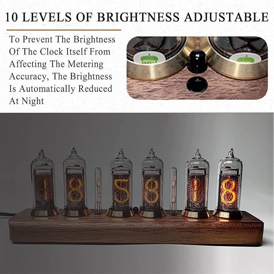 Amazon.co.jp: デスクデコレーションニキシー管時計、IN-14ニキシー