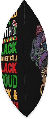 Miniatura 2 de Im Mixed with Unapologetically African Pride Black History Throw Pillow, 16x16, Multicolor