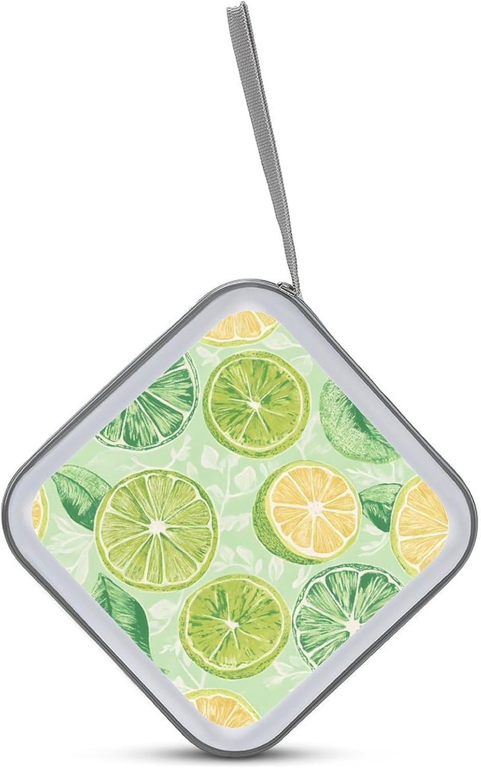 Lime Lemon Orange Slices Protective CD Case Storage Rack 40 Capacity DVD Holder Organizer Car Travel