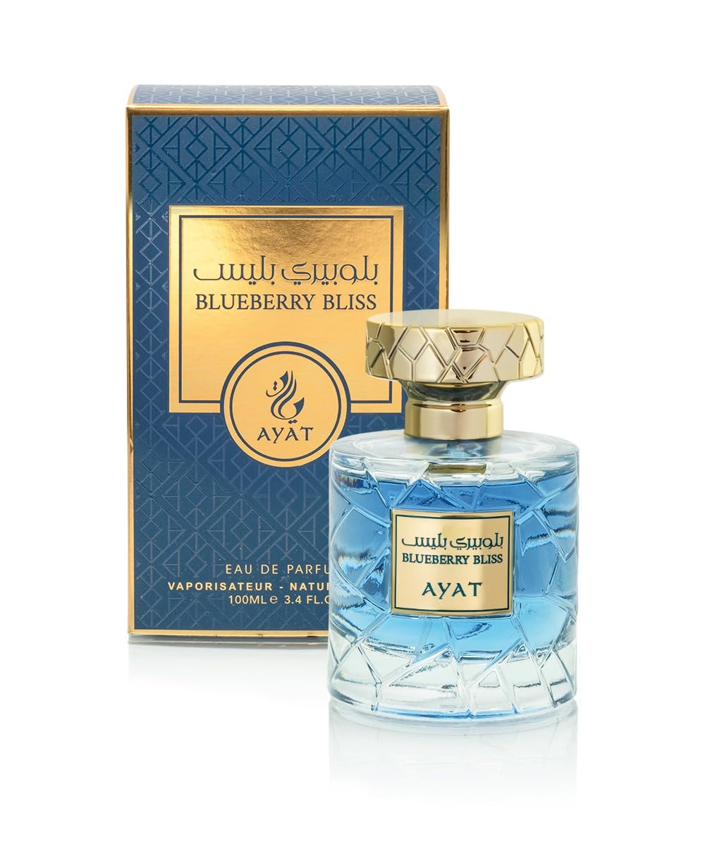 AYAT PERFUMES - Eau de Parfum Blueberry Bliss 100ml – Parfum Mixte Fruité & Musqué – Framboise, Fraise & Patchouli – Longue Tenue – Parfum de Dubaï