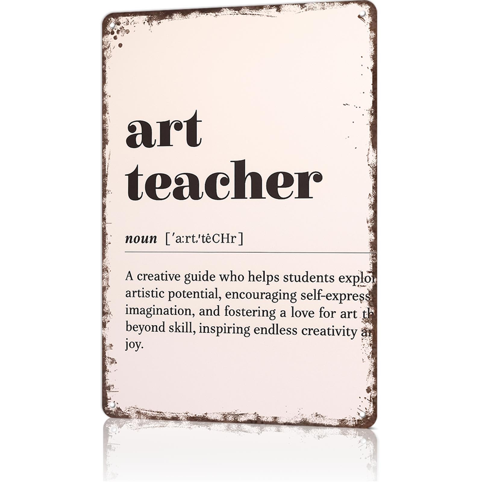 KWQDOZF Funny Metal Signs Poster 8x12inch Art Teacher Aluminum Sign Wall Art For Home Room Bedroom Office Decor