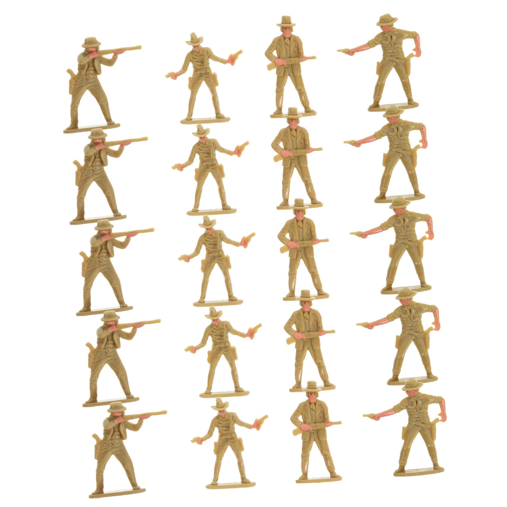 Western Cowboy Figurine Plastic Mini Cowboy Model 5cm Micro Human Model Toy Figures for Collectors and Tabletop Display, Single Piece, Set of 20