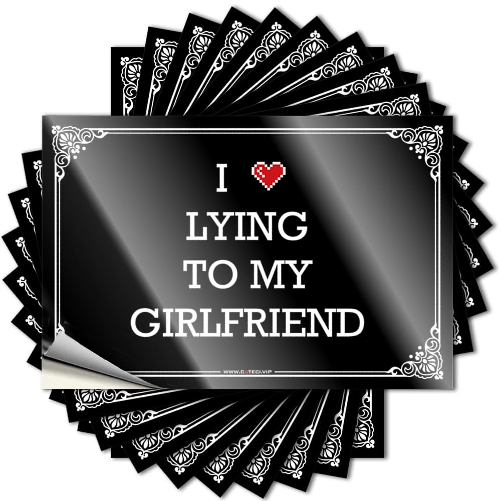 Funny Sticker Necessities | Western Bathroom Bumper I Love Lying to My Girlfriend for Ideas(12X18CM)