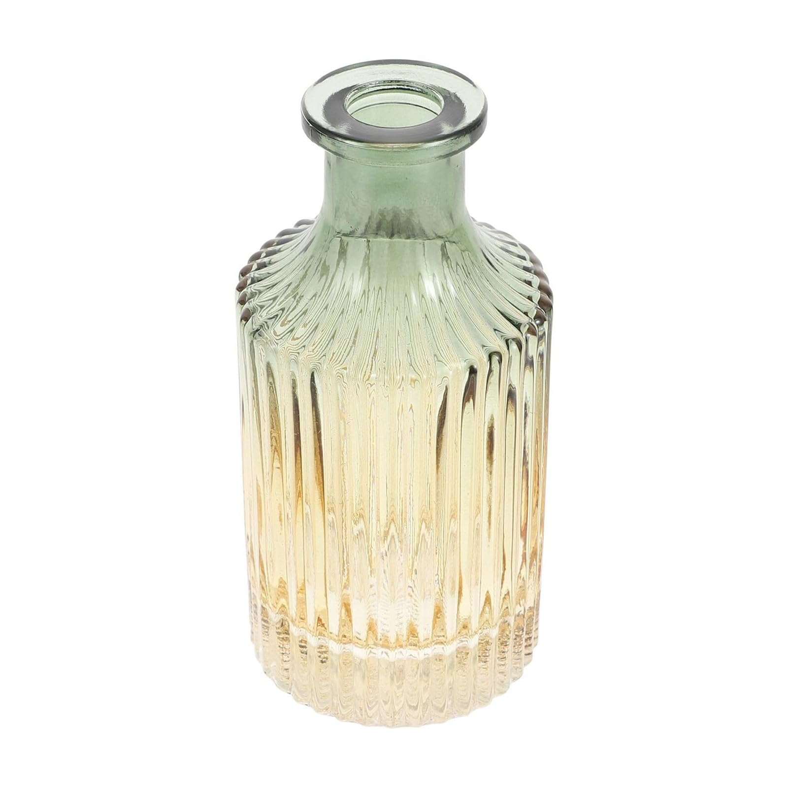 Jarrones para flores de cristal en relieve con estilo decorativo y uso hidropónico