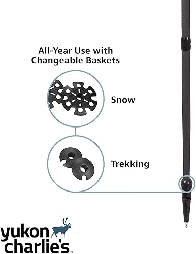 Miniatura 4 de Yukon Charlie's Sherpa Trekking Poles, Twist Lock Adjustment System, Hiking Poles and Snow Baskets, Multiple Styles & Sizes