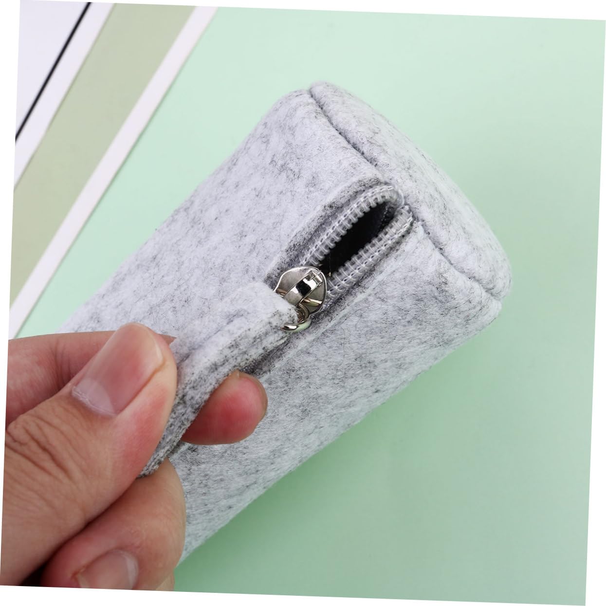Housoutil 3 Set Astuccio Organizer Multifunzionale Per Cancelleria E Cosmetici Trousse Grigie E Grigie Scure Resistente E Facile Da Per Ufficio E Scuola 4 Pezzi * 3