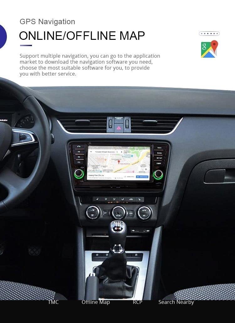 Szwaldaper WIFI GPS Nawigacja 2 Din Radio samochodowe Multimedia Stereo DSP
