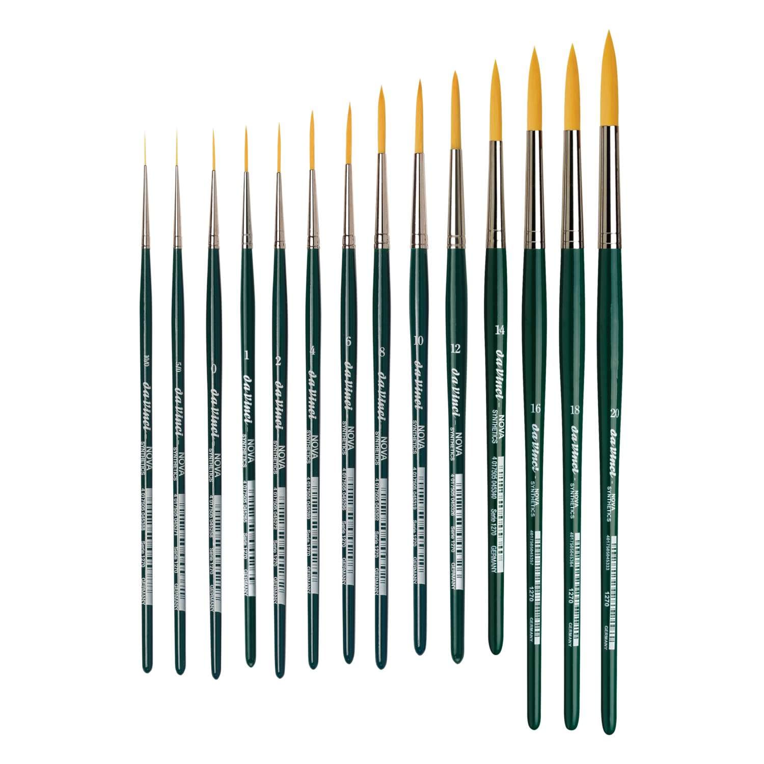 Da Vinci Brushes Nova Series 1270 Lettering/Liner Brush, Medium Pointed Synthetic, Size (6)