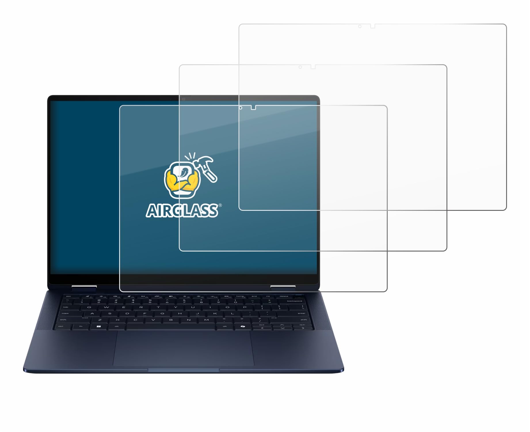 brotect Pellicola Protettiva Vetro per HP EliteBook X Flip G2i 14" Protezione Schermo (3 Pezzi) [Durezza Estrema 9H, Chiaro]