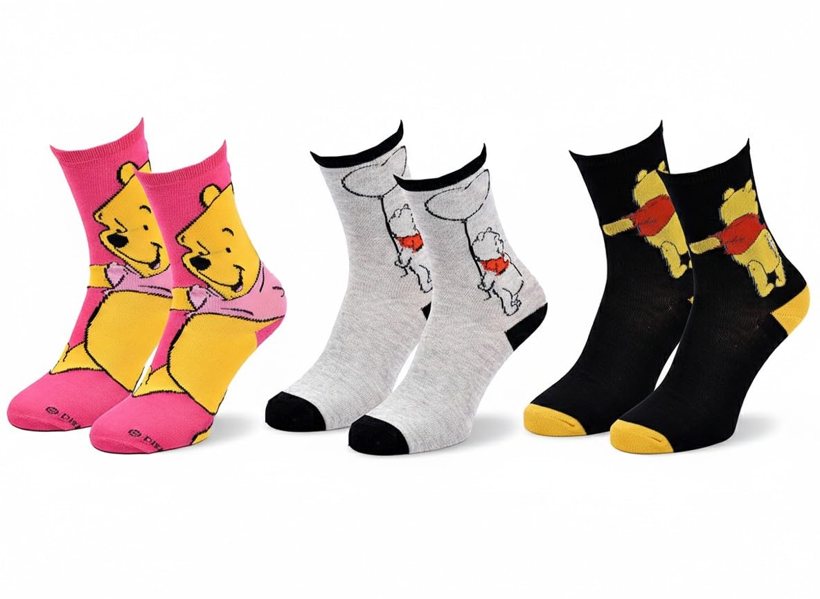 Disney – Chaussettes Femme Licence Winnie l’ourson Pack