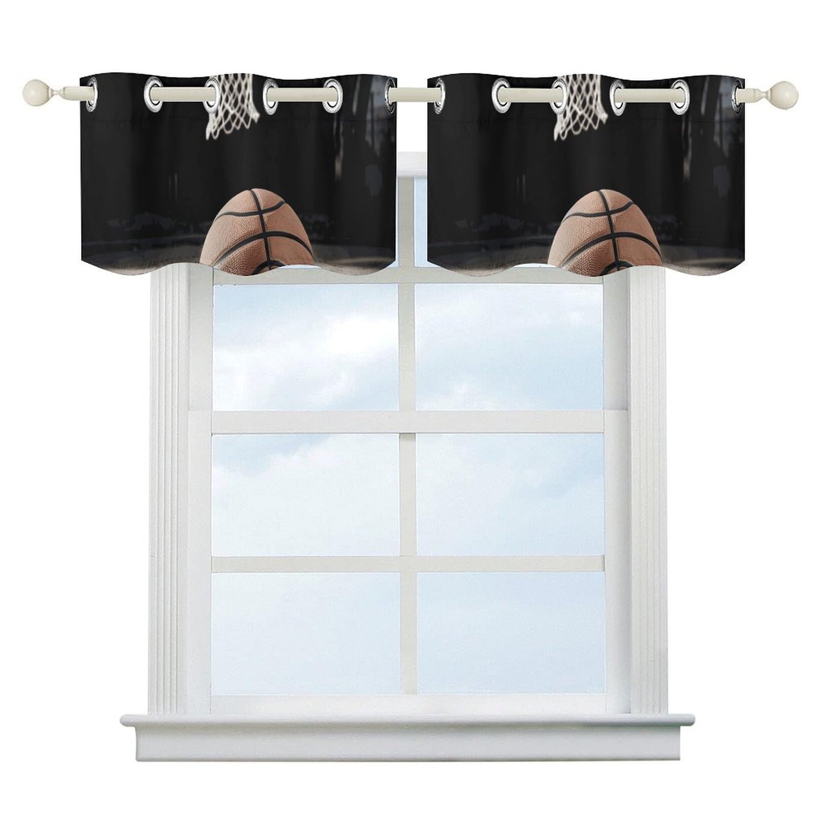Rideau occultant basketball lot de 2 avec isolation thermique pour chambre et salon