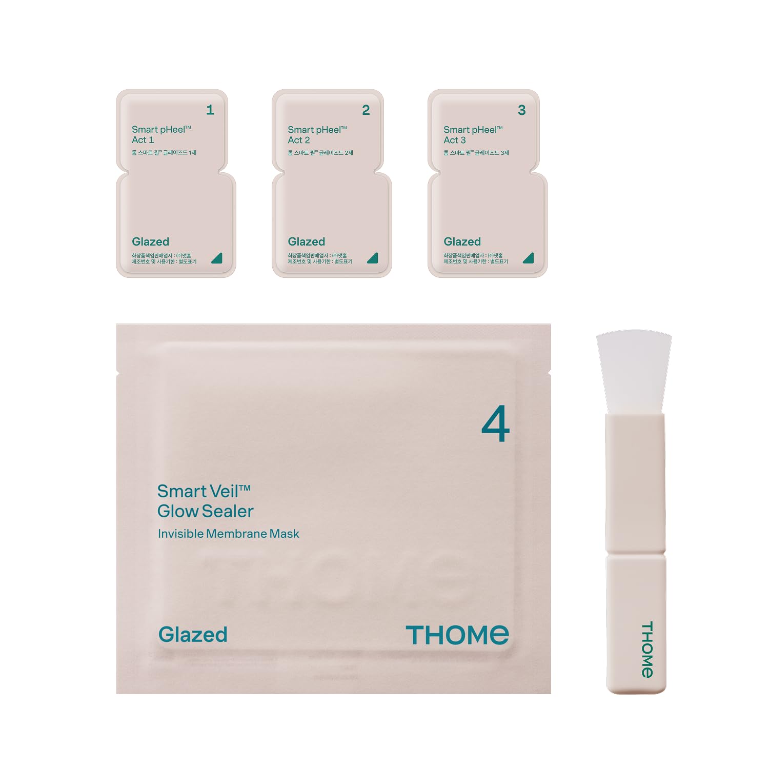 THOME G-Peel Program One Day Kit – Korean 4-Step Radiant Skincare Facial – Low Irritating & Gentle on Sensitive Skin – Brightens, Smooths &