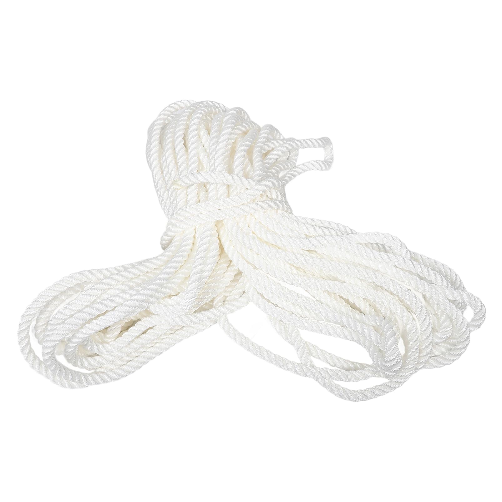 Toyvian Weißes Nylon Bootsstegseil Robuste Marineseil Leine für Sicheres Anlegen und Verankern von Yachten und Booten Vielseitig Einsetzbar für Bootsanwendungen