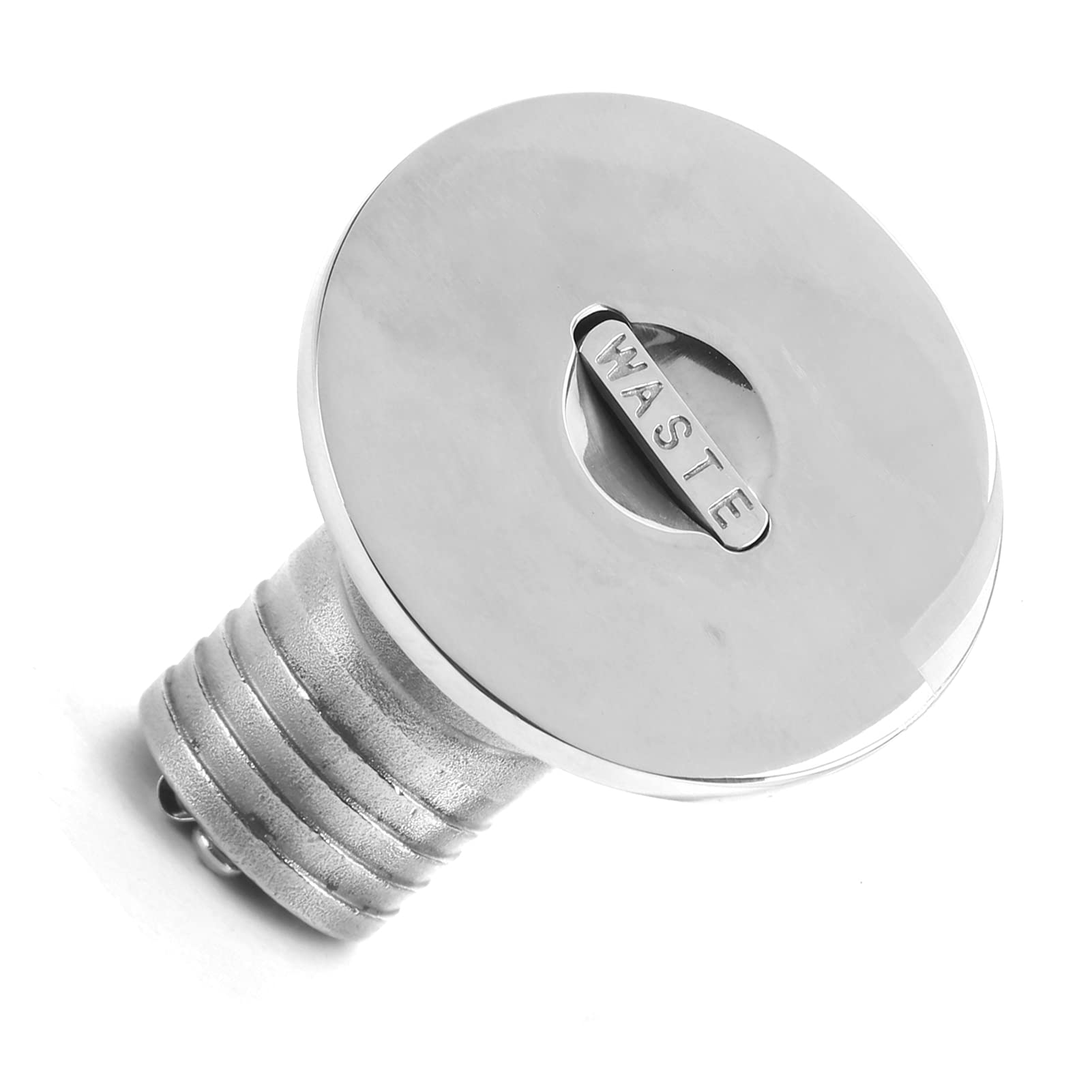 Tappo per Bocchettone di Carico per Barche 38mm, Acciaio | Porta di iniezione del carburante per acqua marina, catena fissa, per motoscafo RV per barca da pesca