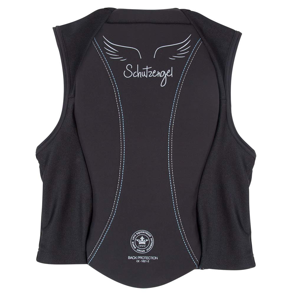 PFIFF 102842 Protection dorsale pour enfant Motif ange gardien Noir/bleu Taille M