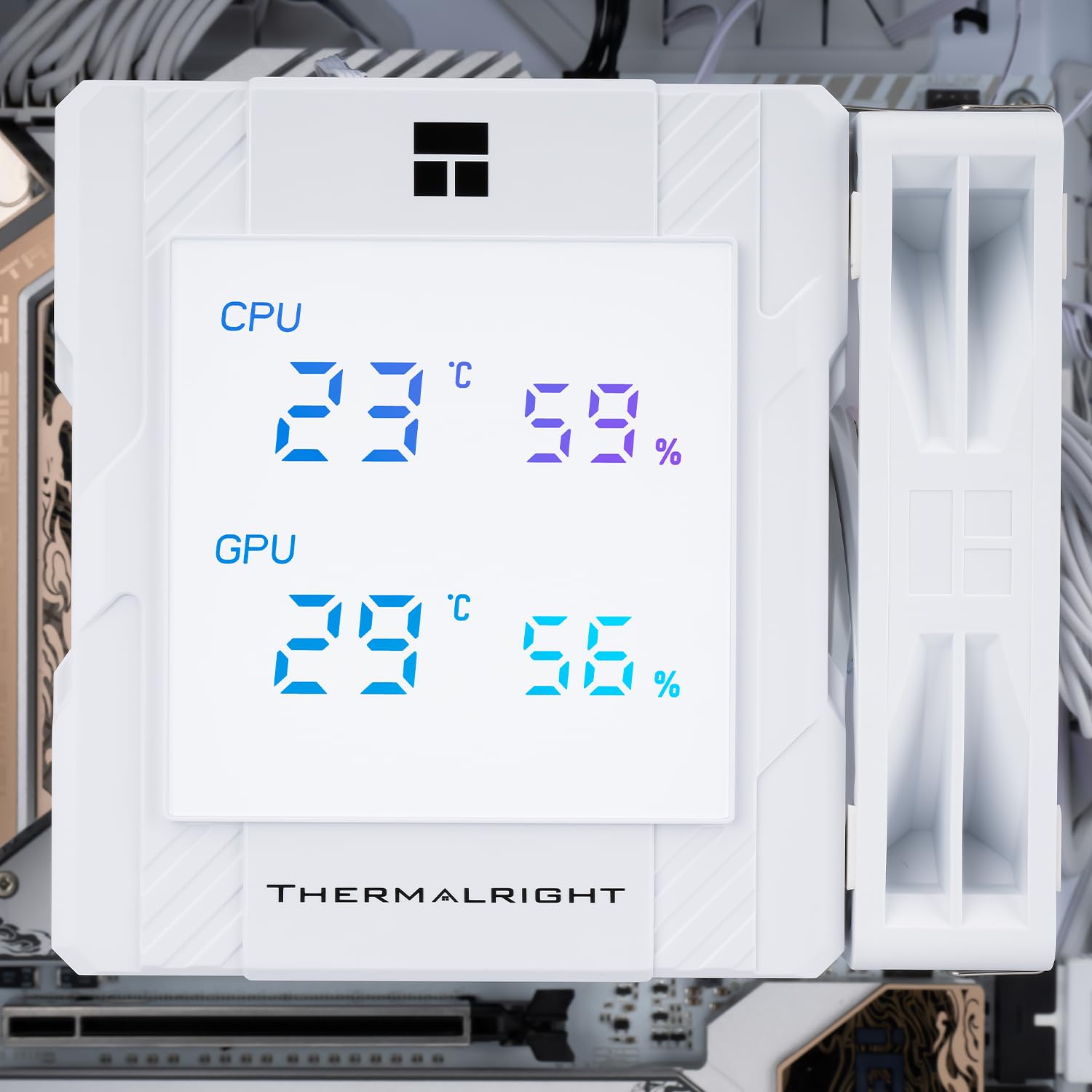 Thermalright TR Peerless Assassin 120 Digital White CPU-Luftkühler, digitale Bildschirmabdeckung, 6 Heatpipes Computer-CPU-Kühler, für AM4/AM5, Intel LGA1700/1851/115X/1200, PC-Kühler-Schwarz