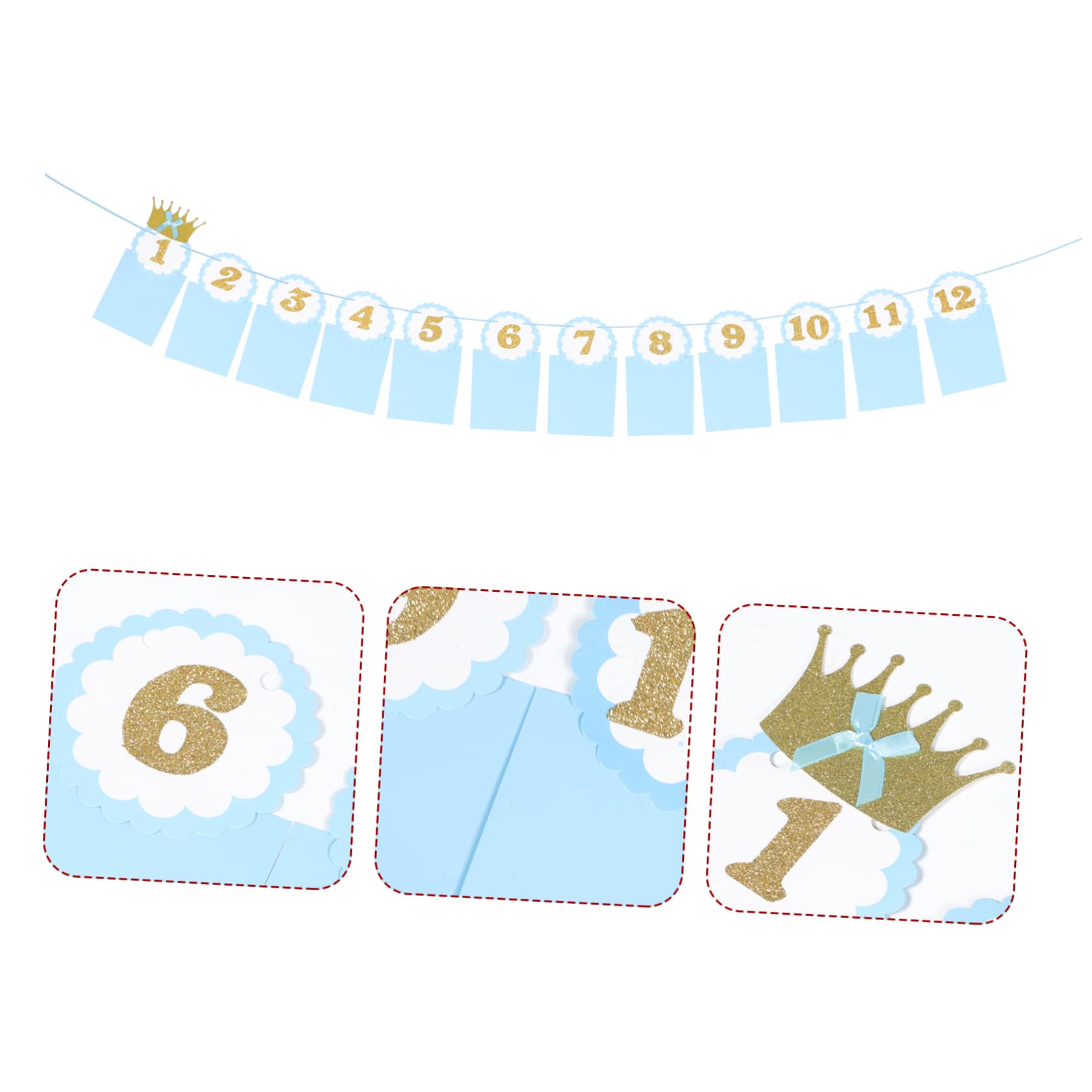 Toyvian 3 Set Di Banner Fotografici Per Il Primo Compleanno Attraenti Decorazioni Per Il Compleanno Del Bambino Articoli Per Feste