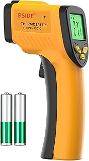 Infrared Thermometer Non-Contact Digital Laser Temperature Gun Adjustable Emissivity -58℉-1022℉ (-50℃-550℃) for Cooking Grill Food Kitchen Automotive and Industrial