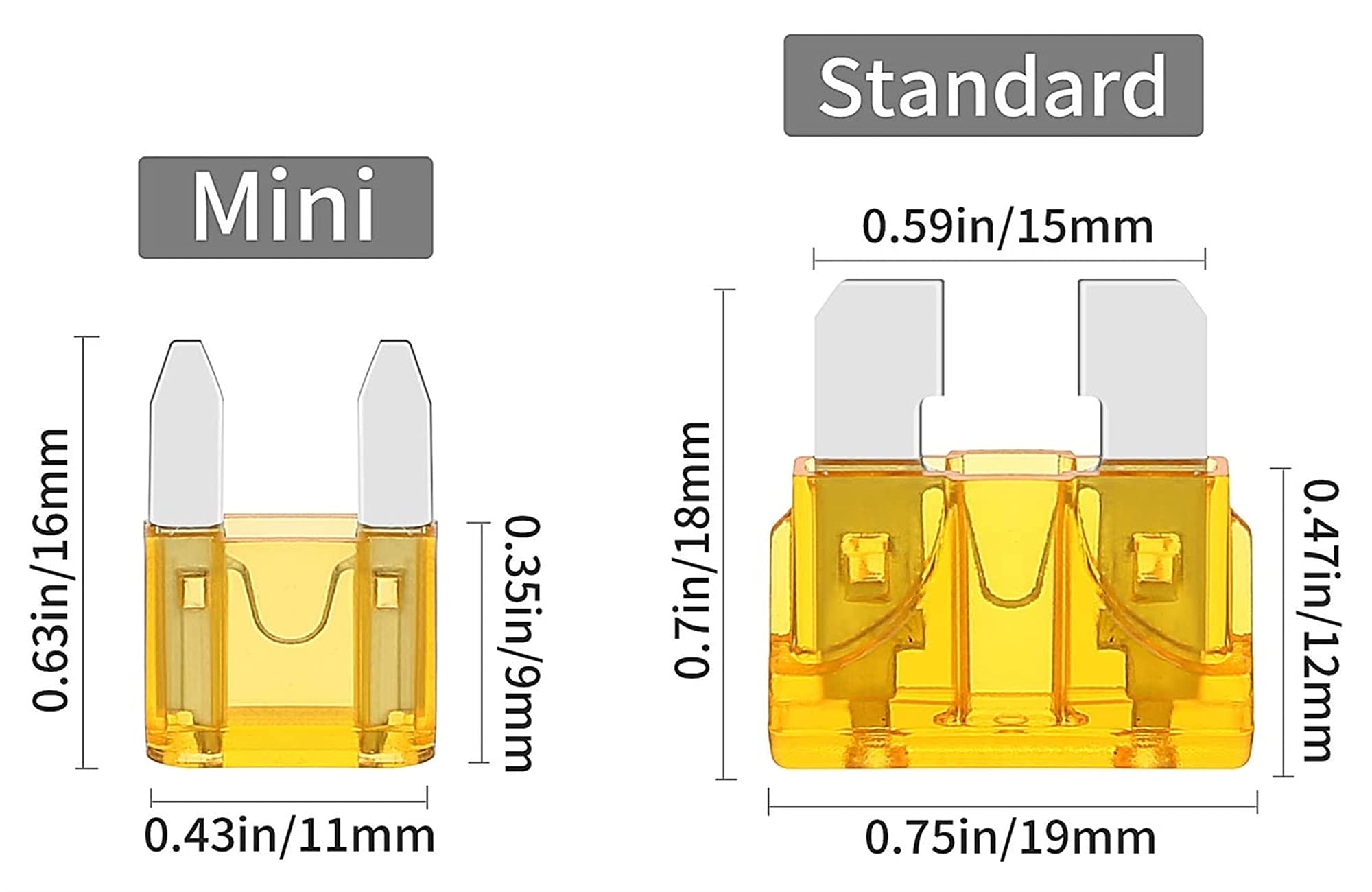 300 stücke 2/3/5/7/10/15/20/25/30 A Sicherung Auto Flachsicherung Sortiment Assorted Kit Mini Kleine Größe Klinge Set Auto LKW Kfz Sicherung