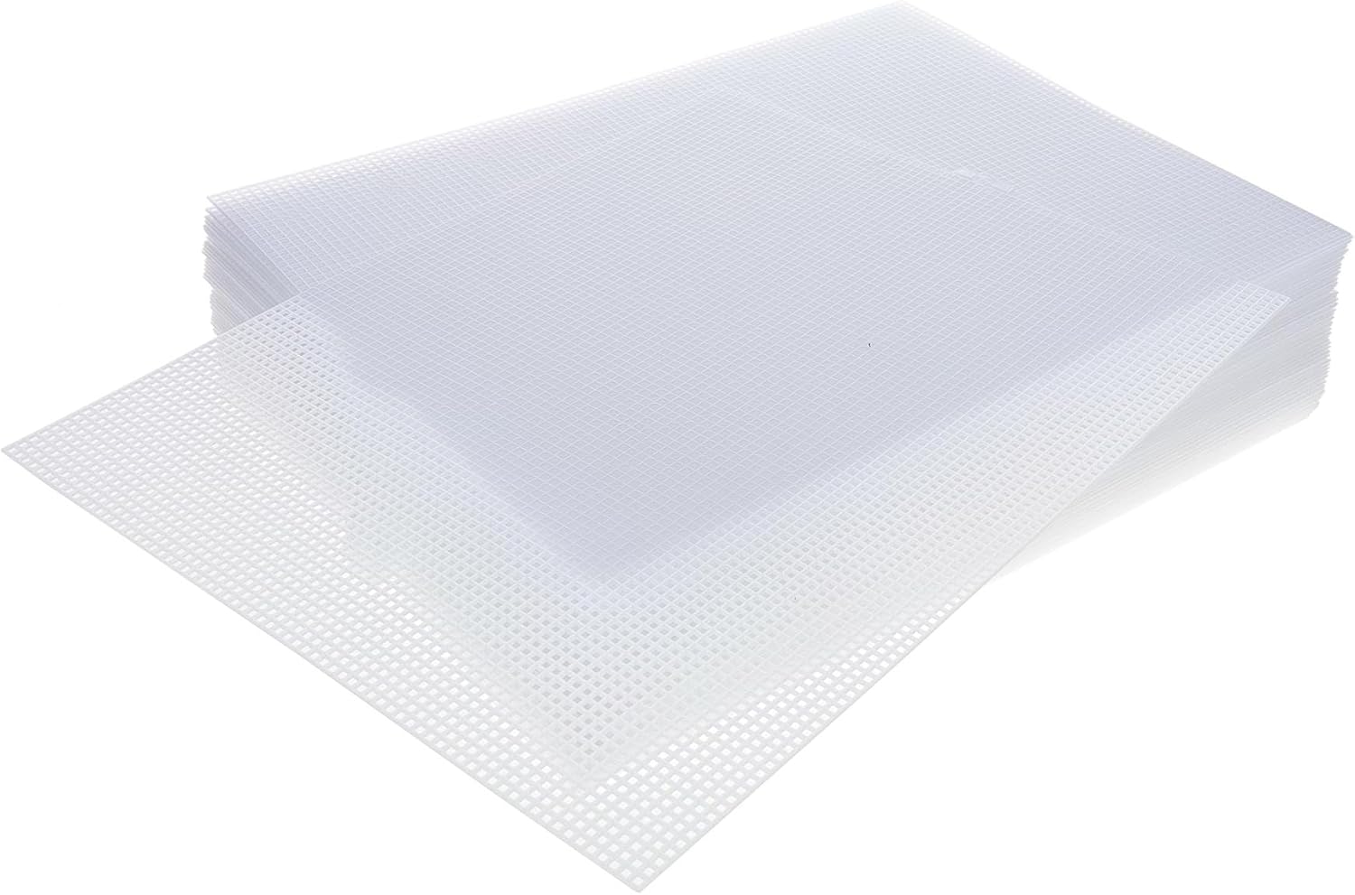 Essentials By Leisure Arts Plastic Canvas Strips – 7 Count, 10.5" x 13.5" Clear, 60 Pack, Plastic Canvas for Needlepoint, Cross Stitch, Embroidery, Crafts and Dimensional Projects