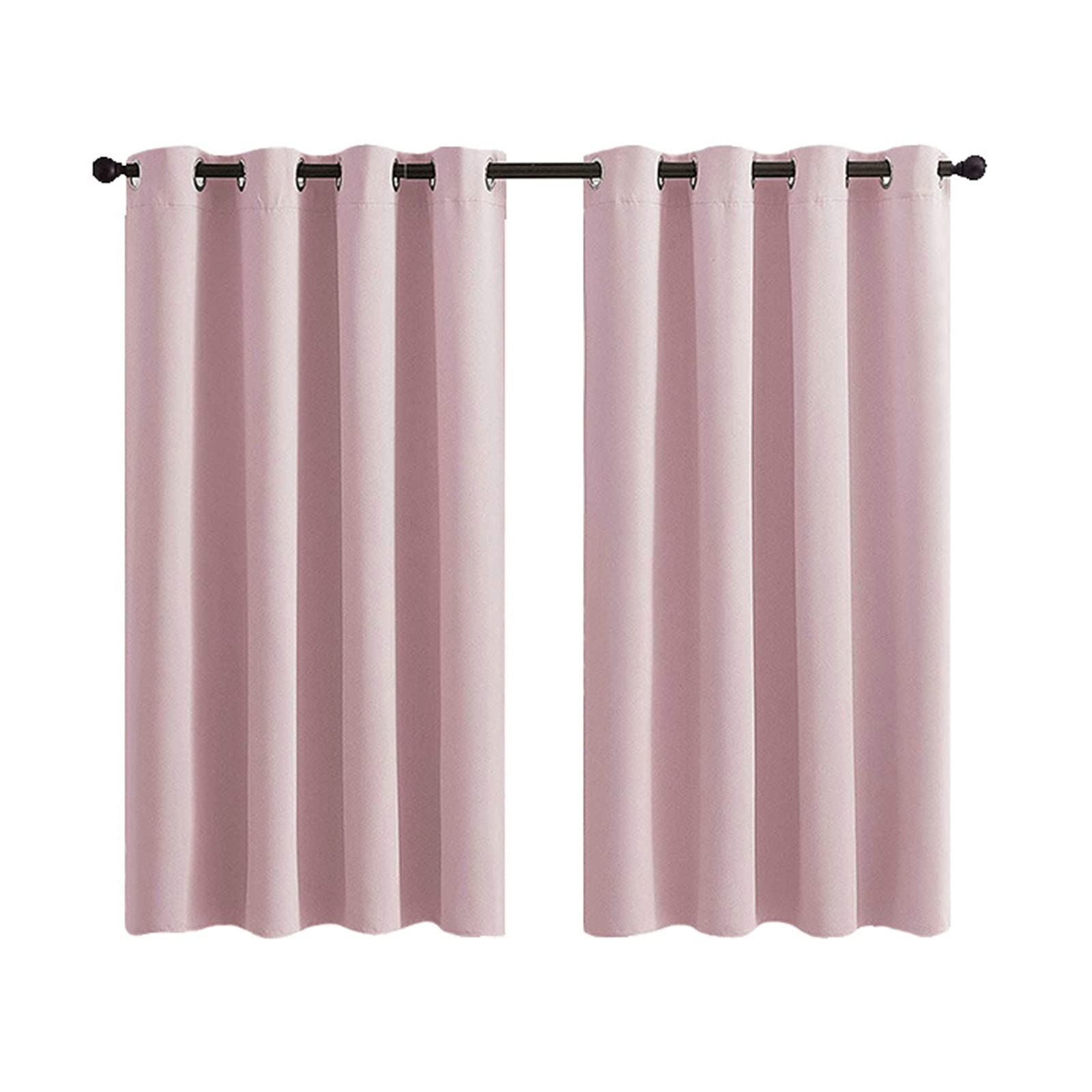 Cortinas opacas rosas con ojales elegantes de 160 x 132 cm para estudio