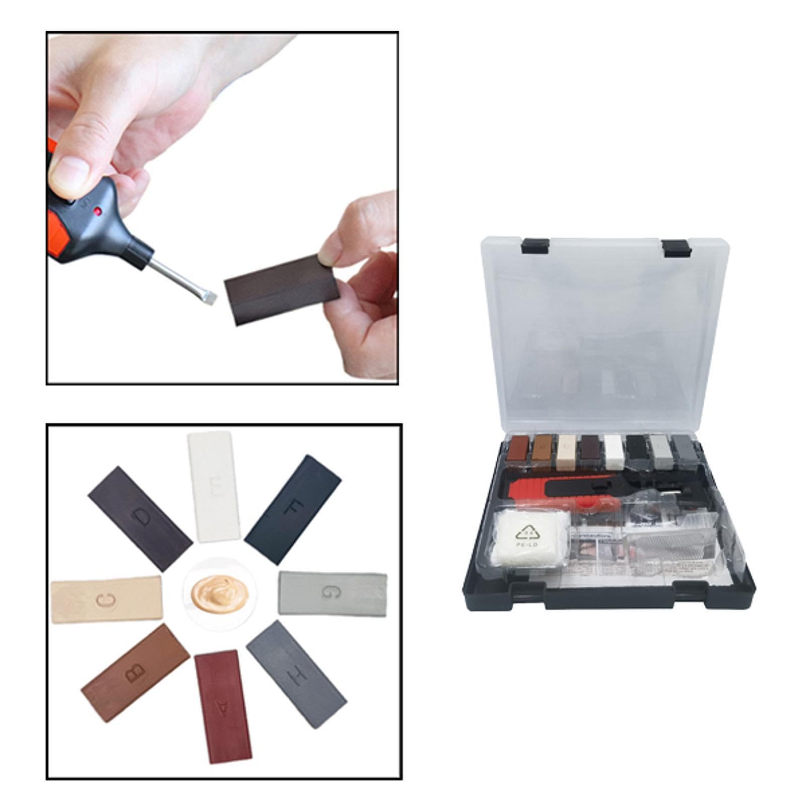 Kit de Reparación de Suelos de Madera con Herramientas para Reparar Laminados Y Estuche para Reparar Arañazos.